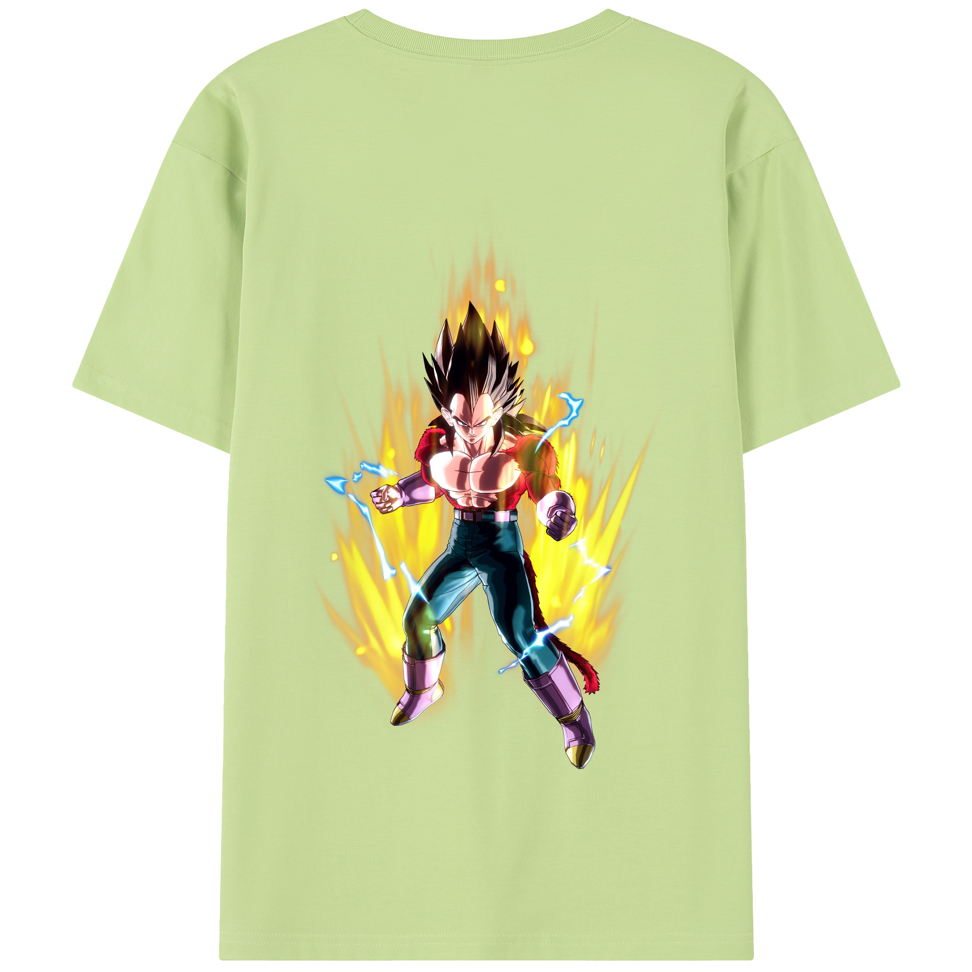 （画像用） ドラゴンボール ベジータ四世（Bejīta Yonsei）DRAGON BALL Vegeta IV 綿100％半袖Tシャツ（背面プリント）
